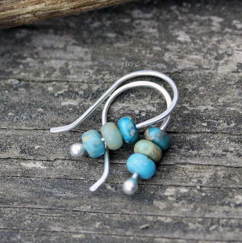 Turquoise Pearl Earrings