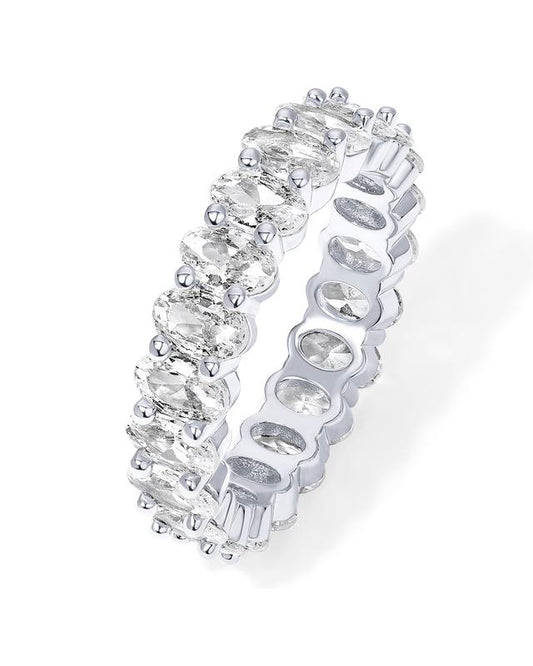 Timeless Elegance: Sparkling Crystal Eternity Ring Unique Joyas