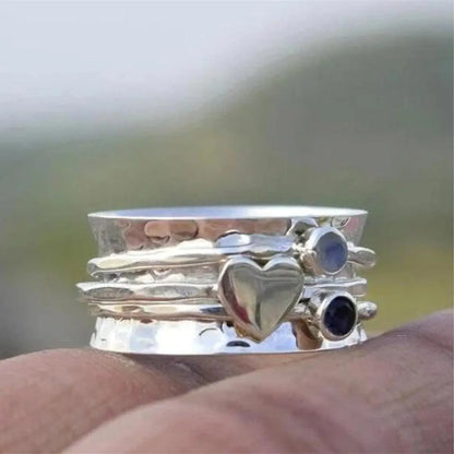 Spinner Heart Ring Unique Joyas