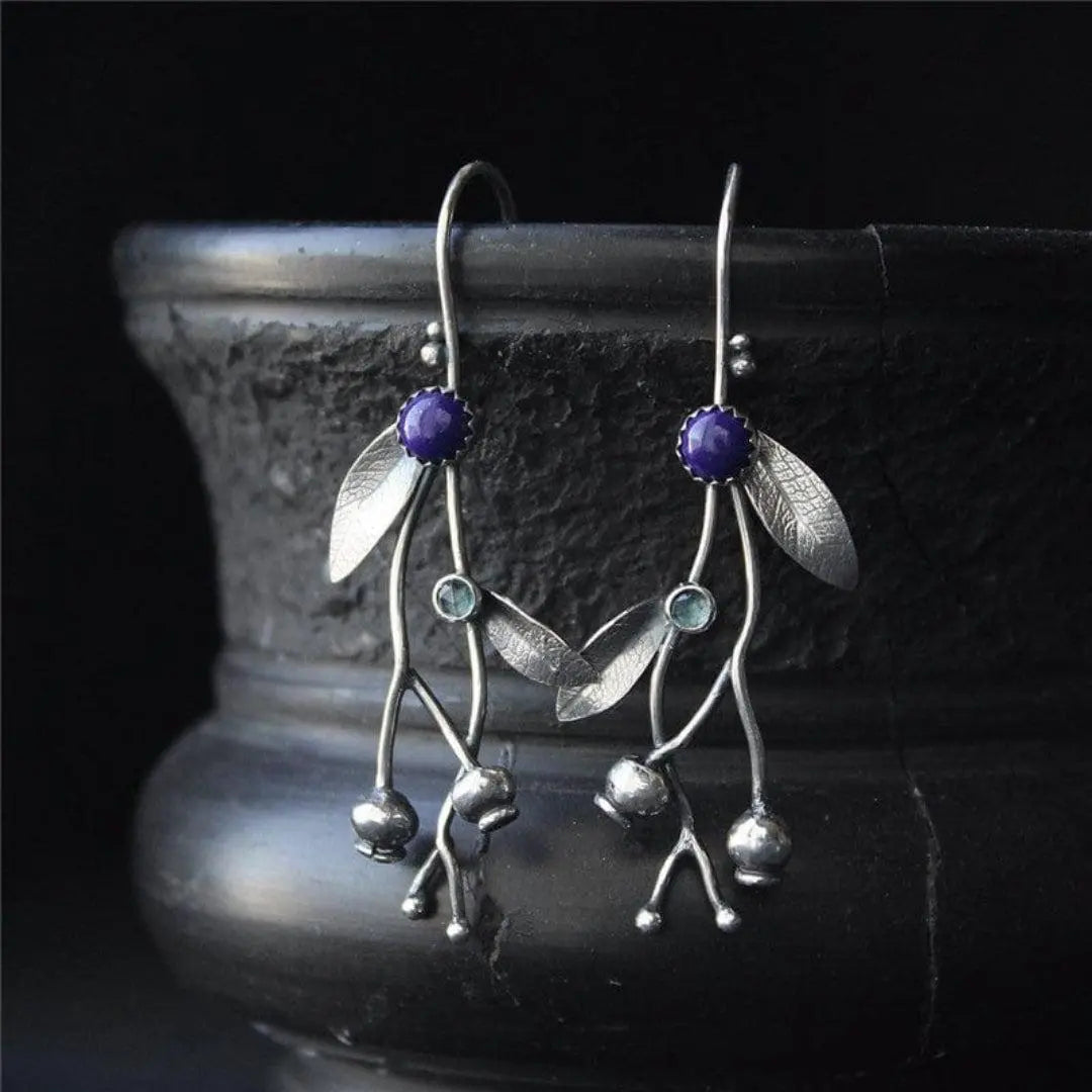 Leaf Earrings in Sterling Silver Unique Joyas