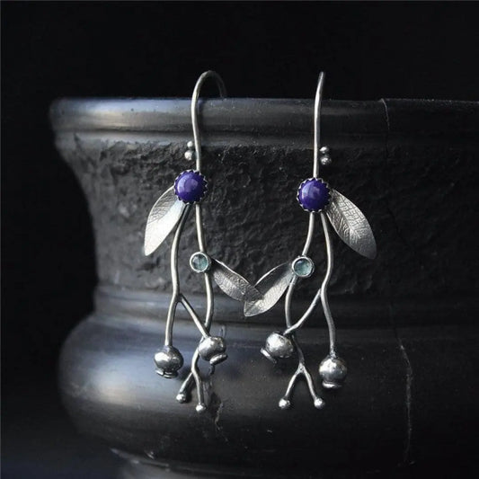 Leaf Earrings in Sterling Silver Unique Joyas