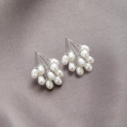 Coral earrings with freshwater pearls Unique Joyas