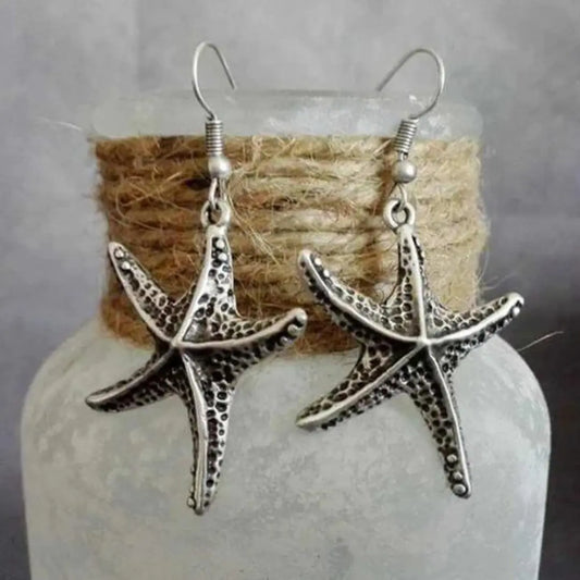 Vintage Star Earrings in Silver