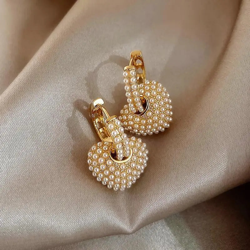 Pearls of Love Earrings in Gold Unique Joyas