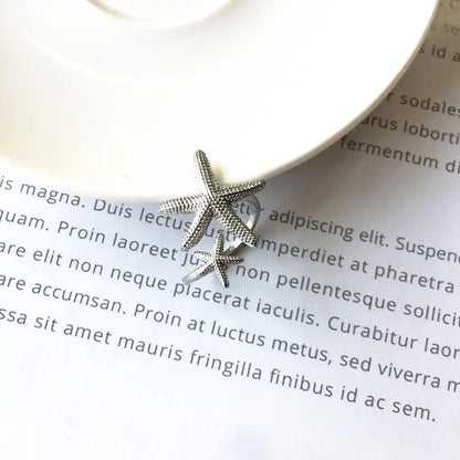 Adjustable Starfish Ring in Silver and Gold Unique Joyas