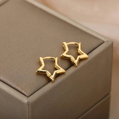 Minimalist Gold Star Earrings