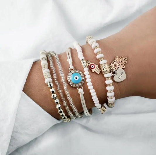 Hamsa Bracelet Pack Unique Joyas