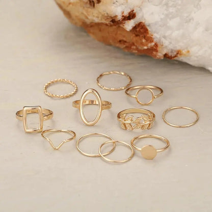 Set of 11 Rings made of Silver Unique Joyas