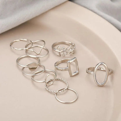 Set of 11 Rings made of Silver Unique Joyas