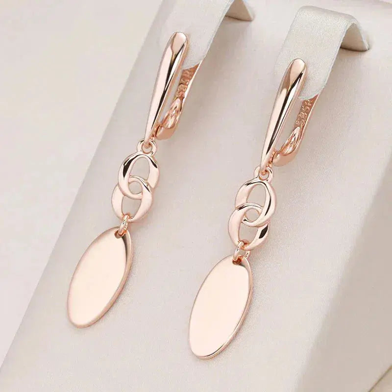 Elegant Rose Gold Earrings Unique Joyas