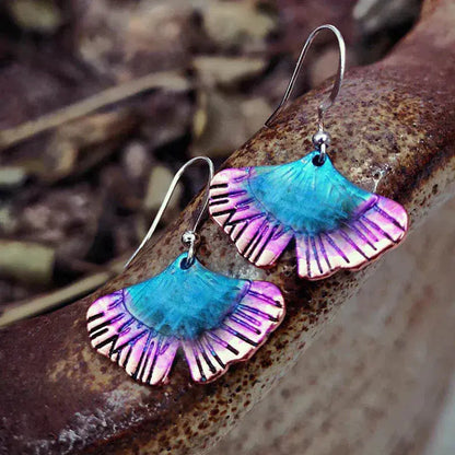 Boho Earrings with Blue Butterfly in Sterling Silver Unique Joyas