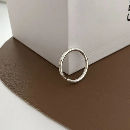 Minimalist silver ring for everyday wear