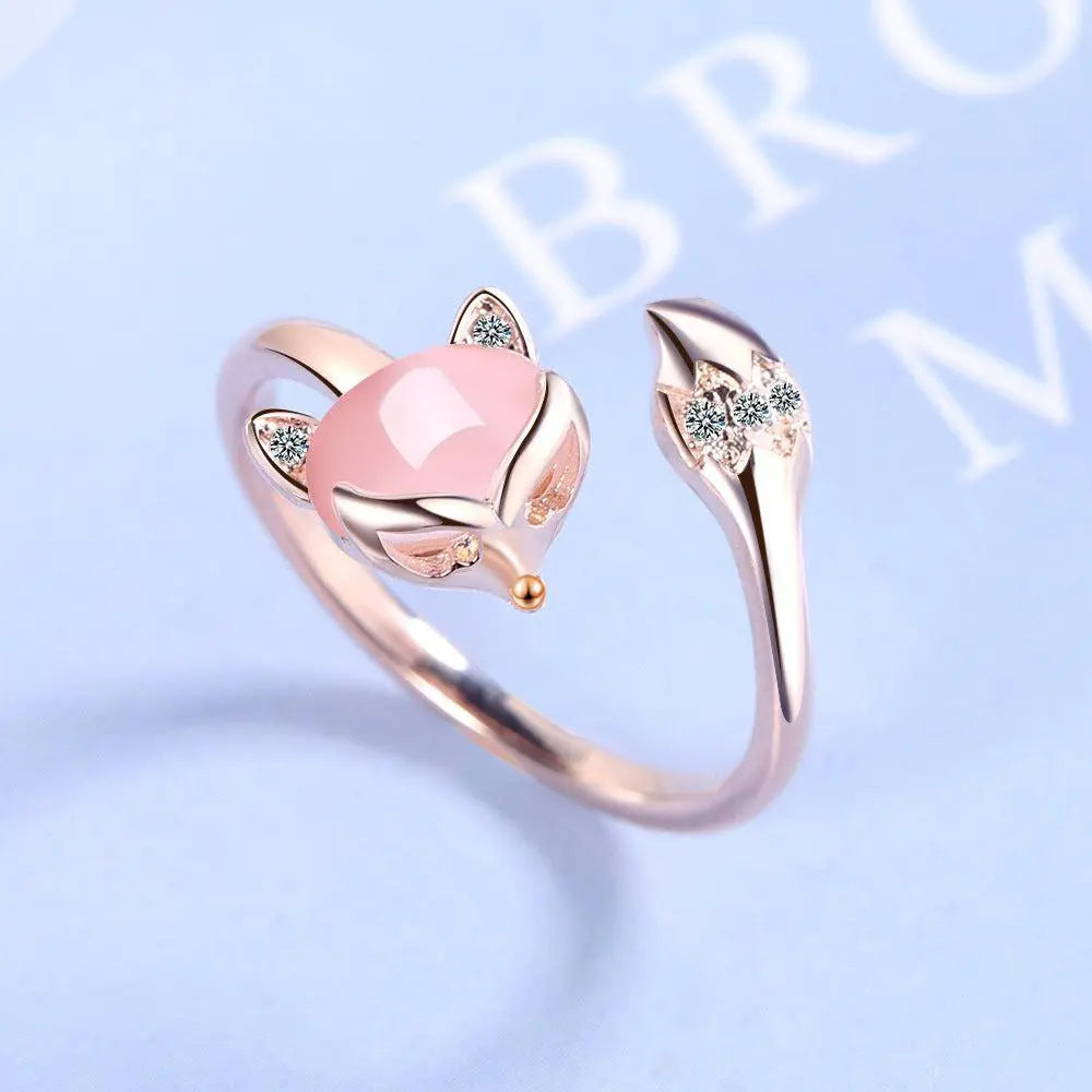 Pink Fuchs Adjustable Ring in Sterling Silver Unique Joyas