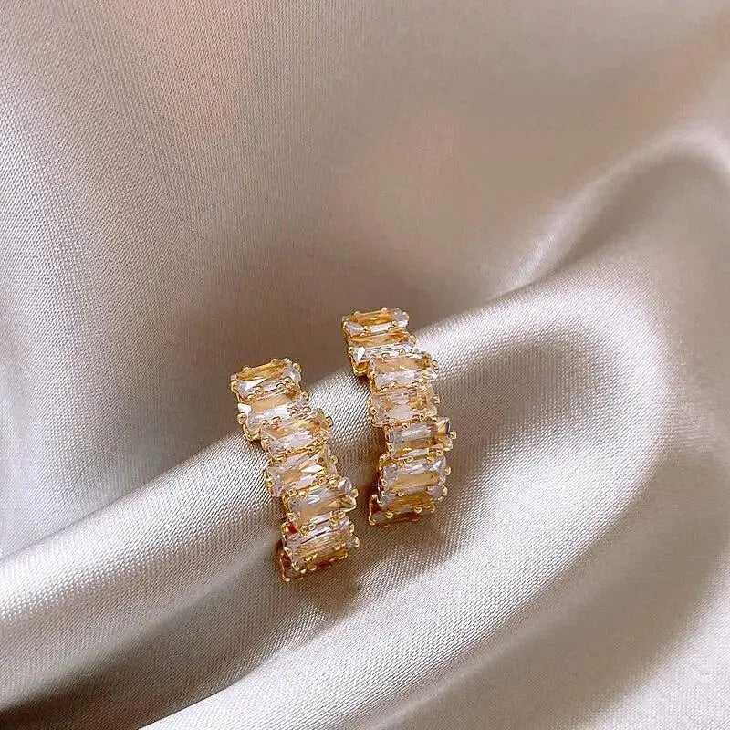 Elegant earrings with zirconia inlays Unique Joyas