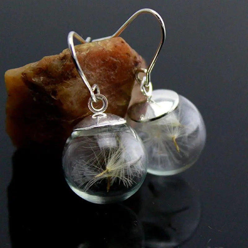 Dandelion Earrings in Silver Unique Joyas