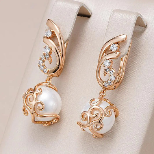 Elegant earrings with freshwater pearls Unique Joyas