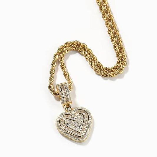 Golden Heart Luxe Pendant Unique Joyas