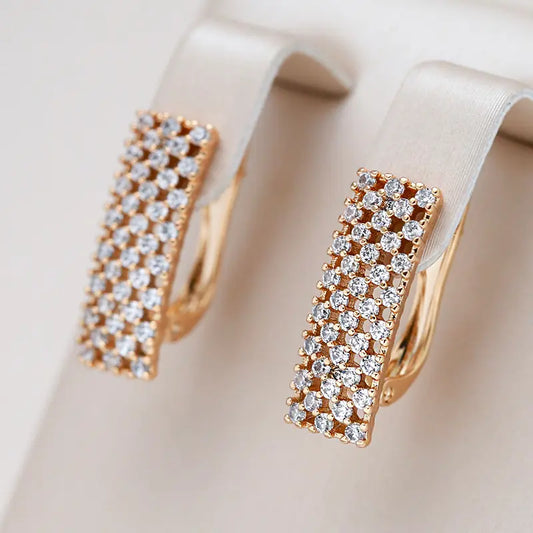 Zirconia Earrings in Gold