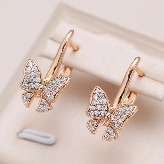 Zirconium Butterfly Earrings