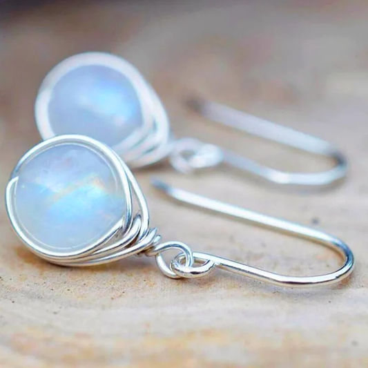 Moonstone Drop Earrings Unique Joyas