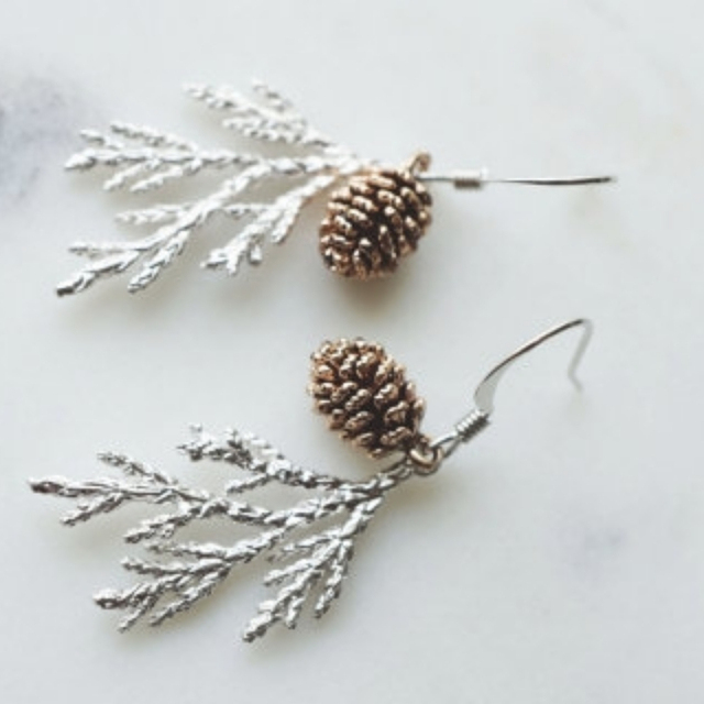 Vintage Nature Earrings in Silver