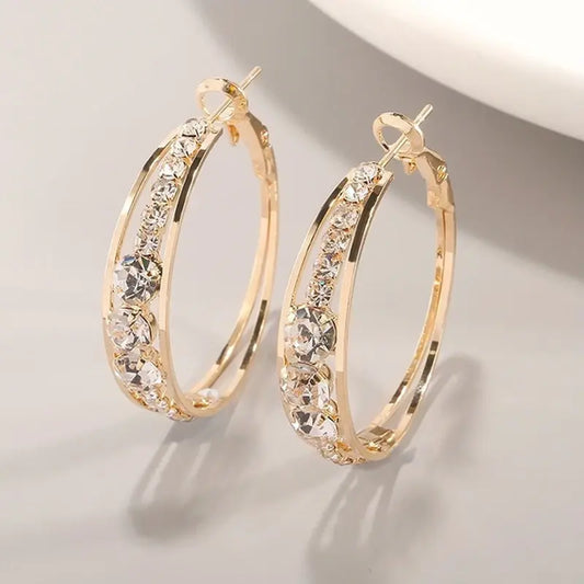 Elegant earrings made of gold plating Unique Joyas