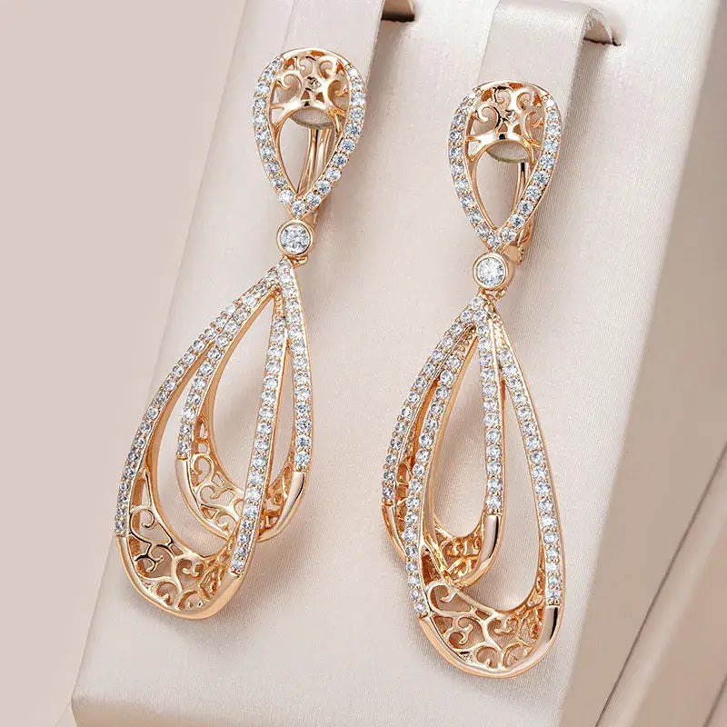 Gold-plated elegant earrings Unique Joyas