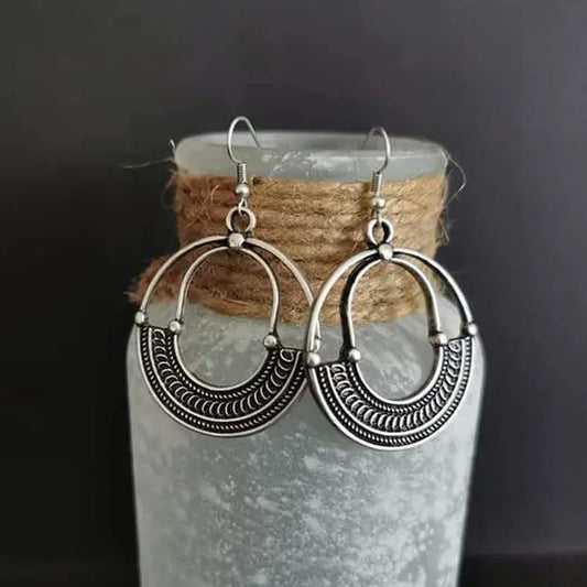 Vintage Silver Ethno Earrings