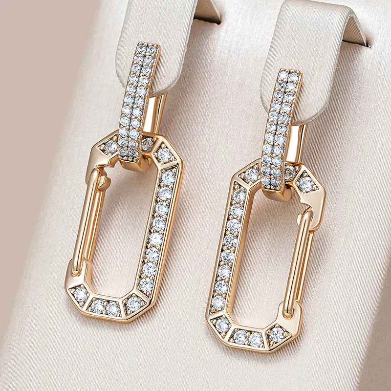 Elegant gold-shining clip earrings Unique Joyas