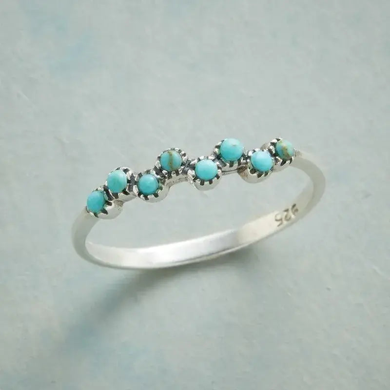 Turquoise Vintage Ring Unique Joyas