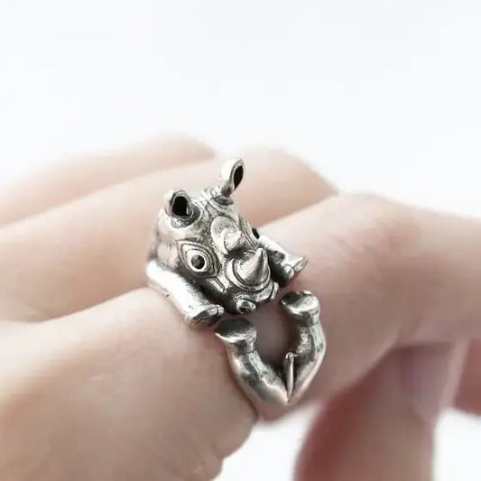 Rhino Ring in Silver Unique Joyas