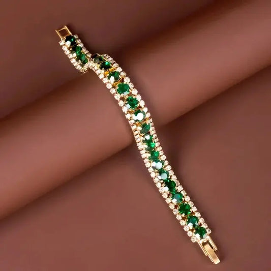 Golden green bracelet Unique Joyas