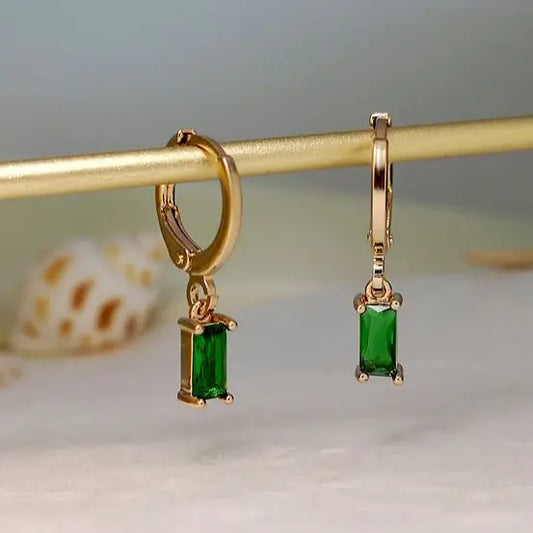 Green Lantern Earrings Unique Joyas