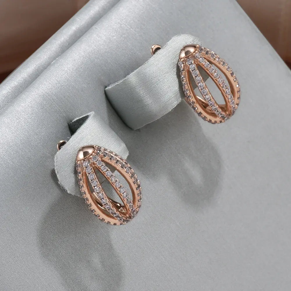 Elegant bright hollow basket earrings Unique Joyas