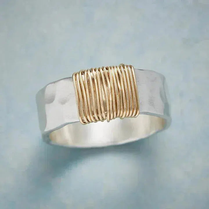 Vintage Goldfaden Ring in Silver Unique Joyas