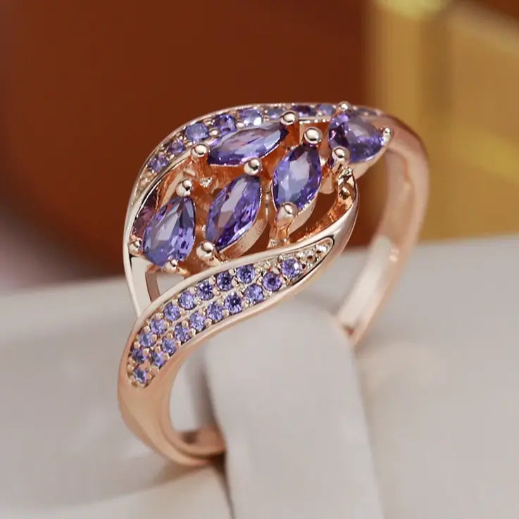 Elegant purple ring Unique Joyas