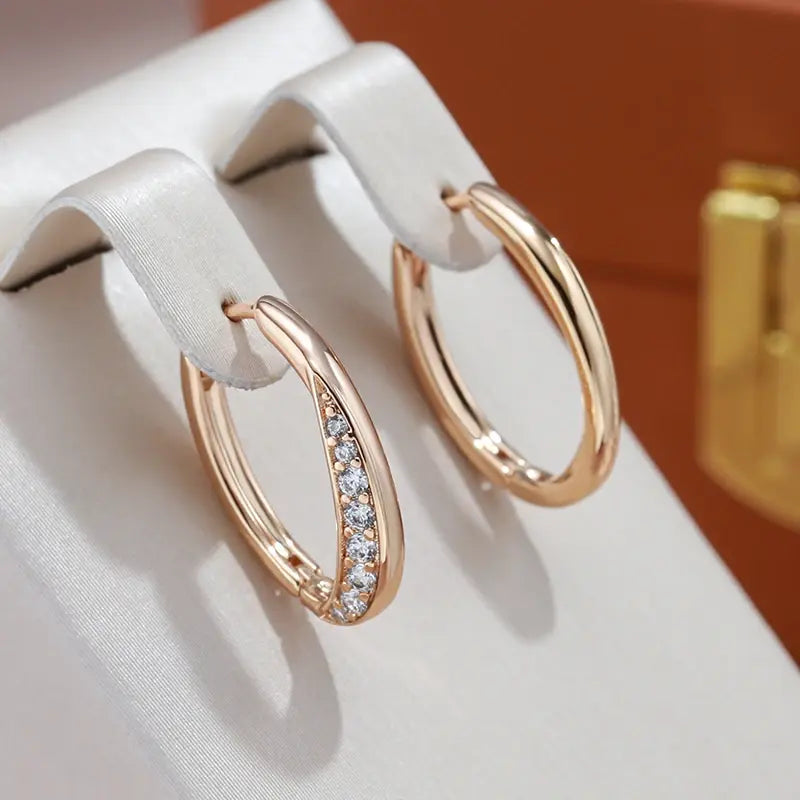 Luxurious zirconia earrings in gold Unique Joyas